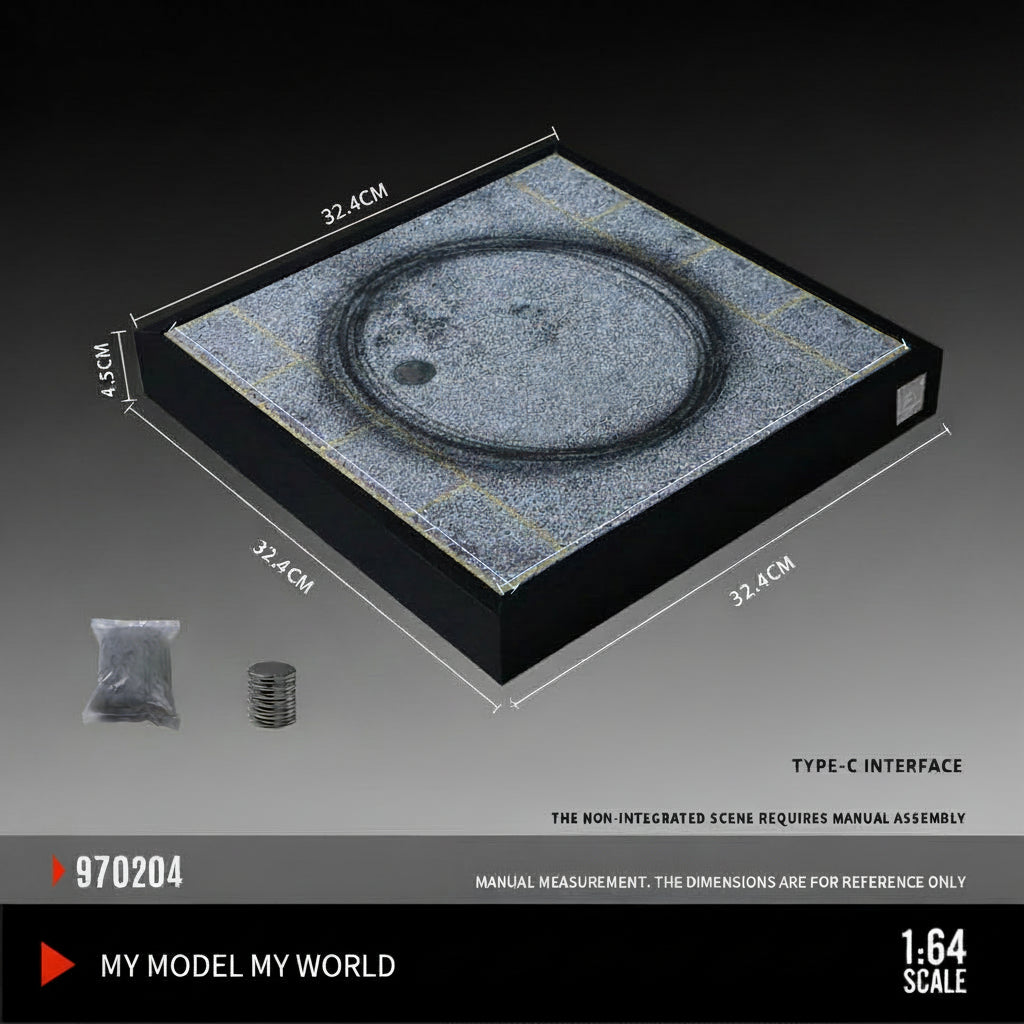 Rotating turntable close up