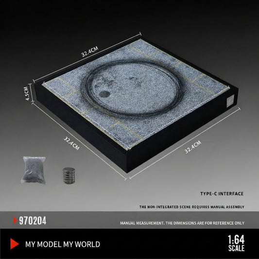 Rotating turntable close up